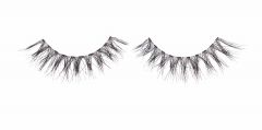 A pair of Ardell Textureyes Lash 577 showing its medium volume & length & slightly flared shape that elongates at the corner