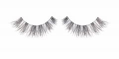 A pair of Ardell Textureyes Lash 578 showing its medium volume & length & slightly flared shape that elongates at the corner