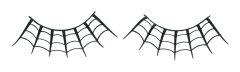 Pair of Ardell Fright Night Spooky lashes Spider Web false lashes side by side featuring subtle spiky silhouette lash fibers