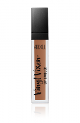 Frontage of Ardell Vinyl Vixen Lip Lacquer with Nude Beige color variant standing upright isolated in white color setting