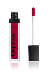 An open double wall bottle of Ardell Vinyl Vixen Lip Lacquer in Red Carpet(True Red) shade beside its applicator wand