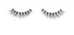 Pair of Ardell Naked Lash 424 false lashes side by side featuring shorter length wispies effect with double-layered curl 