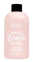 Front view of an 8.5 fluid ounce bottle of Ardell Makeup Brush Cleaner pink bottle with white text