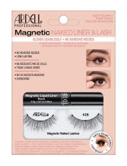 Front view of Ardell Magnetic Naked Liner & Lash 426 wall-hook ready retail pack with printed label text and information 