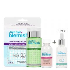 Bye Bye Blemish Pore Refining & Microneedling Regimen Set Bundle - 4 Products for Skin Care