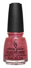 Capped nail lacquer from China glaze in Get Your Glitter On color variant