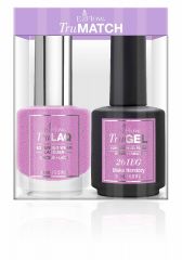 EzFlow TruMatch Color Duos Make Herstory combo pack of light pink shimmer LED/UV gel polish & matching extended wear lacquer