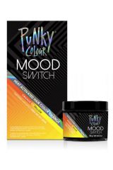 Punky Colour Mood Switch Orange to Yellow retail box side by side with 2 ounce hair color container