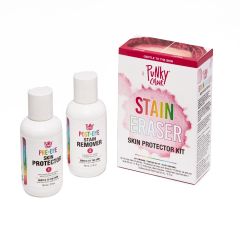 Front packaging of the Stain Eraser Skin Protector Kit with the two steps outside of the packaging