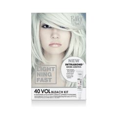 The front side box of the Intrabond Serum Addictive 40 Volume Bleach Kit 