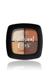 Front view of a closed Ardell Sensual Eyes Eyeshadow Quad Palette Sunrise labeled clamshell case