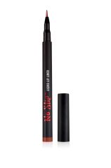 Close-up of an uncapped Ardell No Slip Liquid Lip Liner No Privacy Please Rosewood standing upright side by side with its cap