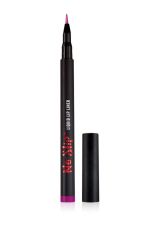 Close-up of an uncapped Ardell No Slip Liquid Lip Liner Sweet Hunger Purple Wine standing upright side by side with its cap