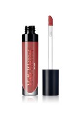 An open two-tone bottle of Ardell Matte Whipped Lipstick in Mauve shade beside its doe foot applicator wand