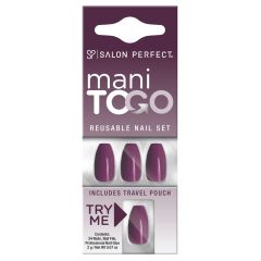 Salon Perfect Mani To Go Purple Brown Nail Set

