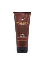 6-ounce brown tube-type container of Woody's for men shave lather variant