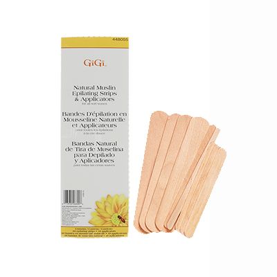 GiGi Natural Muslin Strips + Applicators Value Combo Pack The most trusted  wax brand among professionals