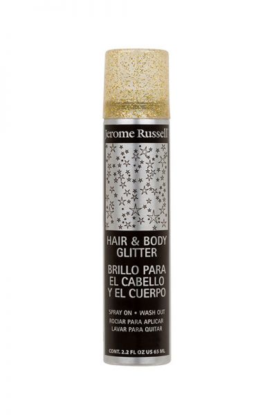 Punky Colour Jerome Russell Hair and Body Glitter Spray - Gold Rainbow-Hued  Brightest Boldest Color Hair Dye