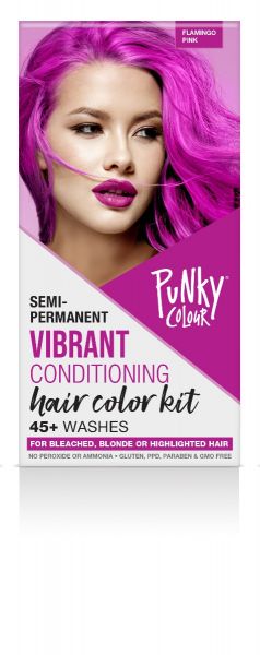 Punky Colour Semi-Permanent Hair Color Kit, Flamingo Pink