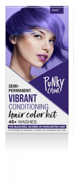 Punky Colour Punky Colour Semi-Permanent Hair Color Kit, Violet  Rainbow-Hued Brightest Boldest Color Hair Dye