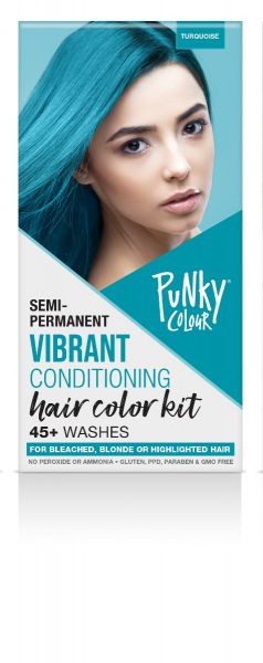 Punky Colour Punky Colour Semi-Permanent Hair Color Kit, Turquoise  Rainbow-Hued Brightest Boldest Color Hair Dye