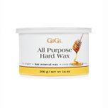 Front view of a 14 ounce can of GiGi All Purpose Hard Wax with its lid on