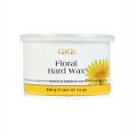 Front view of a 14 ounce can of GiGi Floral Hard Wax with its lid on