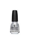 0.5-ounce Silver  color of nail polish with black lid from China Glaze Nail Lacquer collection with Tinsel Town variant
