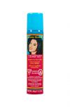 Frontage of 2.2- ounce spray bottle of Temporary Hair Color Spray in a Blue Black color variant