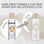 A 3.5-ounce spray can of B Blonde Temporary Highlight Spray in Platinum Blonde with pop-off cap