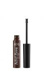 Uncapped bottle of Ardell Beauty Artist Brow Fill & Set Gel Dark to Deep side by side with its brush cap
