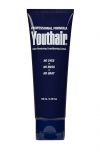 Front view of a blue 3.75 ounce squeeze tube container of Youthair Creme Lead Free with flip top cap