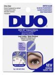 Back of Ardell DUO Quick-Set Strip Lash Adhesive - Clear box with application and removal instructions in different languages