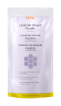 Front view of GiGi Lavender Infused Paraffin Wax 16 ounce pack with the product name in English, French, & Spanish