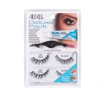 Set of Ardell Deluxe Pack contains two pairs of 120 lashes, DUO adhesive & soft-touch applicator inside its retail packaging