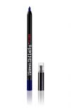 Uncapped Ardell Wanna Get Lucky Gel Liner Cobalt Ocean Blue standing upright with exposed tip side by side with its cap