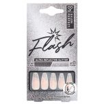 A front view of Salon Perfect Flash Silver Ombre Artificial Nail set in packaging
