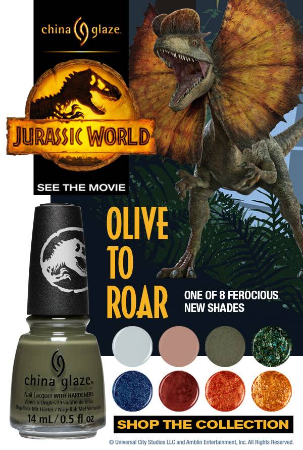 China Glaze Jurassic World Collection Banner