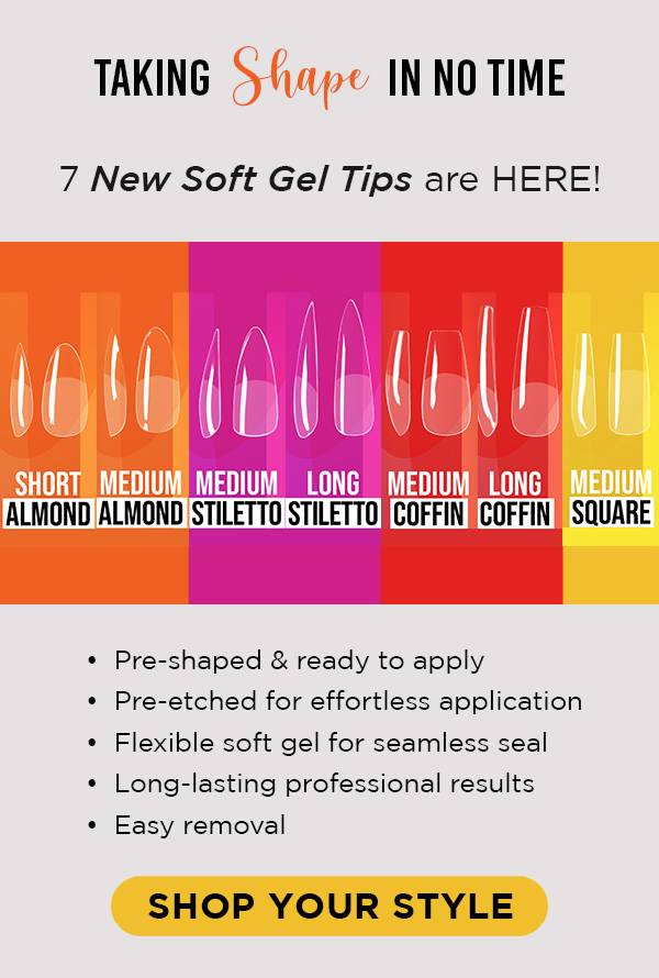 IBD beauty new soft gel tips banner