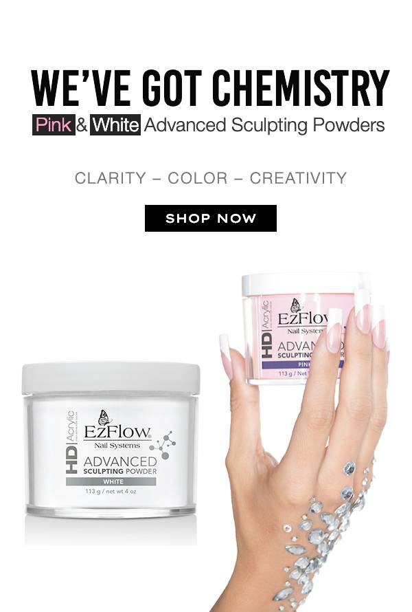 Pink and white advanced sculpting powders