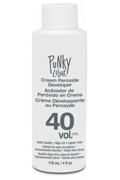 Punky Colour 40 Volume Cream Peroxide Developer Rainbow-Hued Brightest  Boldest Color Hair Dye