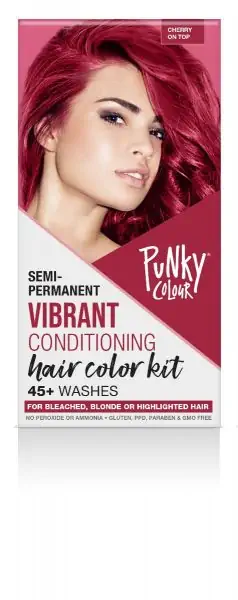 Punky Colour Punky Colour Semi-Permanent Hair Color Kit, Cherry On Top  Rainbow-Hued Brightest Boldest Color Hair Dye